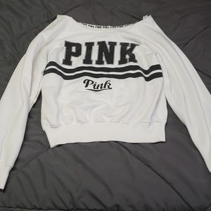 Victoria's Secret Off the Shoulder Crop Sweatshirt